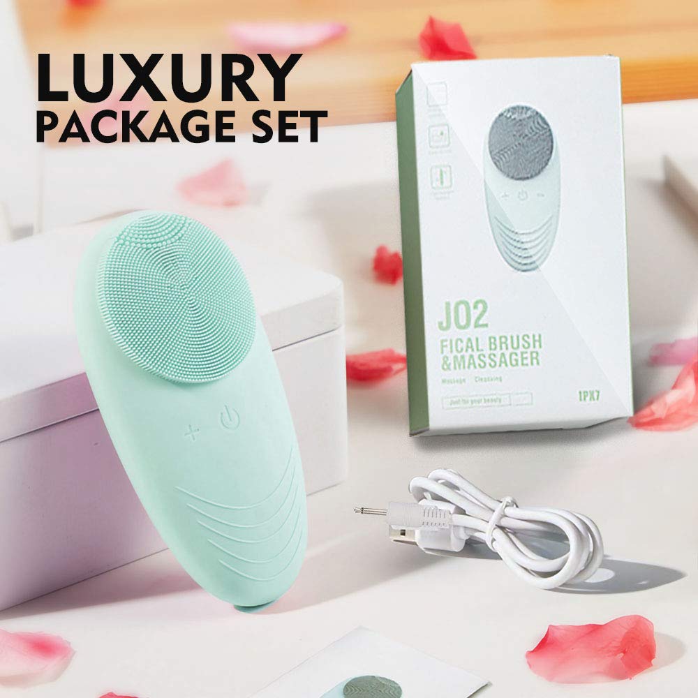 TOPNaturePlus Facial Cleansing Brush, Waterproof Face Brush, Face Portable Scrubber Massager for Blackhead Removing, Skin Care, and Deep Cleaning: Beauty