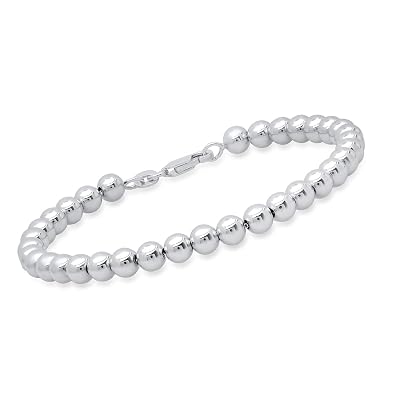 Sterling Silver Ball Chain Bracelet with Lobster Jamaica | Ubuy