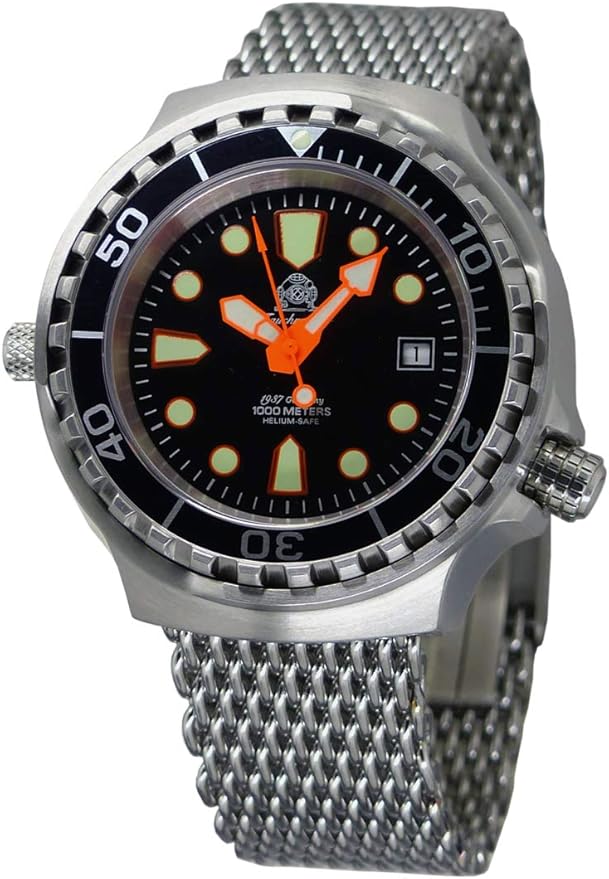 Tauchmeister Automatic, 1000m Dive Watch with Helium Release Valve and