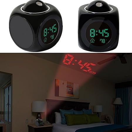 Buy Gpct Projection Alarm Clock Digital Lcd Voice Talking