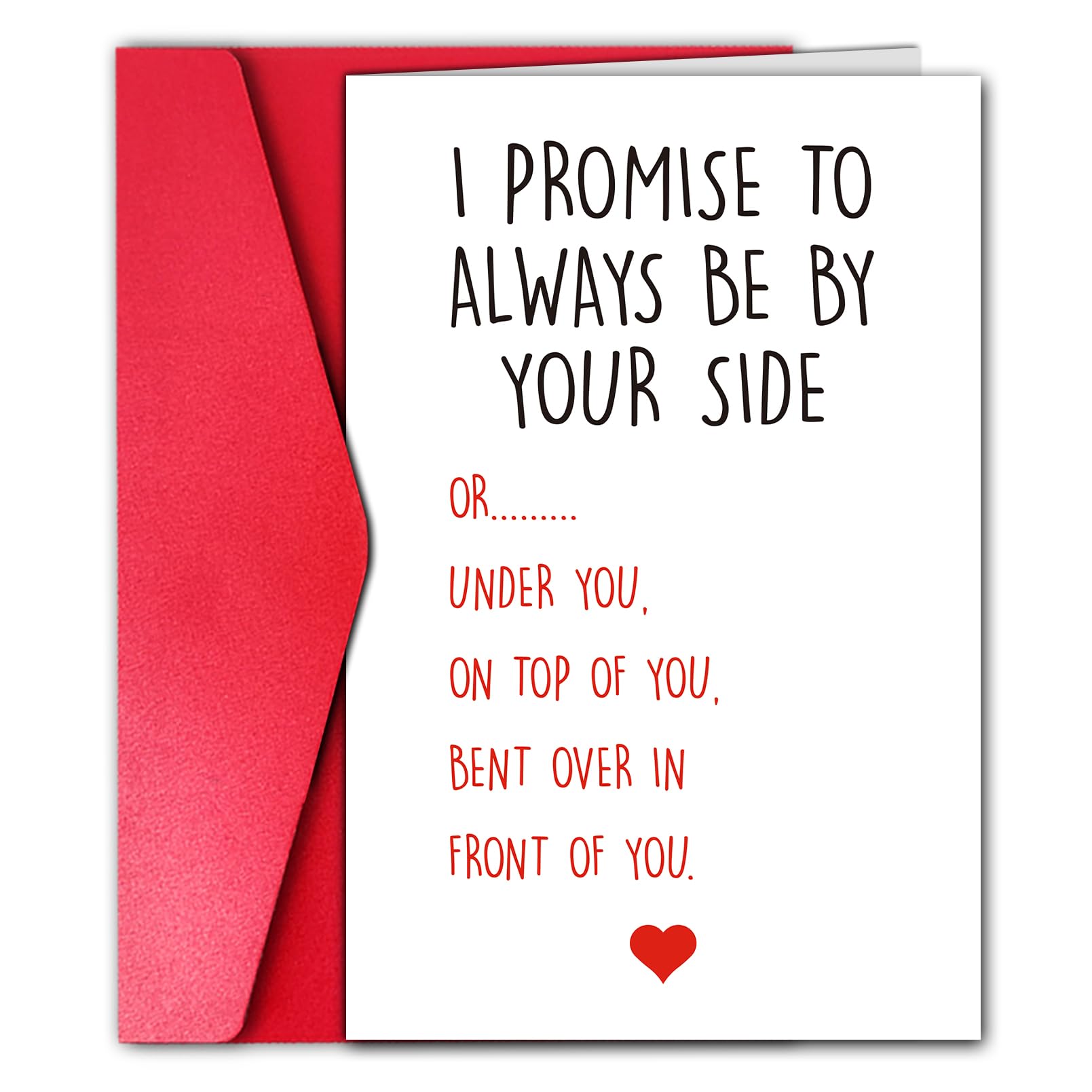 Photo 1 of Esivelo Funny Anniversary Card for Boyfriend Husband, I Promise to Always Be By Your Side Card, Hilarious Gift for First Second Third Year Anniversary (Top or Under)