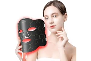 Hottoerak Red Light Therapy for Face, Portable Red Light Therapy Mask with Timing, Dual Power Drive Light Therapy for Face at Home and Travel