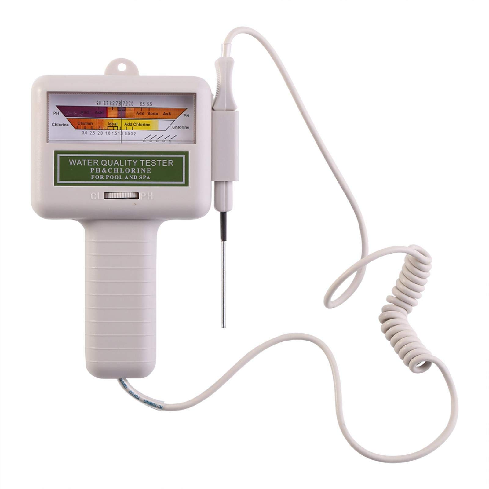 Chlorine Tester PH Meter, 2 in 1 Digital Water Quality Analysis Monitor for Swimming Pool, Spa, Drinking Water