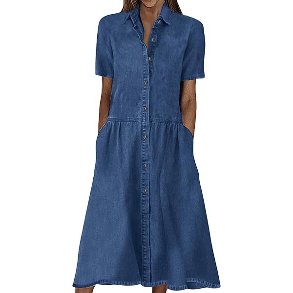 knee length dresses for ladies No.39 The Linen Shirtdress in Black