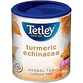 Tetley Turmeric Echinacea Herbal Tea - 20 Tea Bags, 36 Grams, Naturally Caffeine Free, Decaf Tea, Helps Relieve Symptoms of I