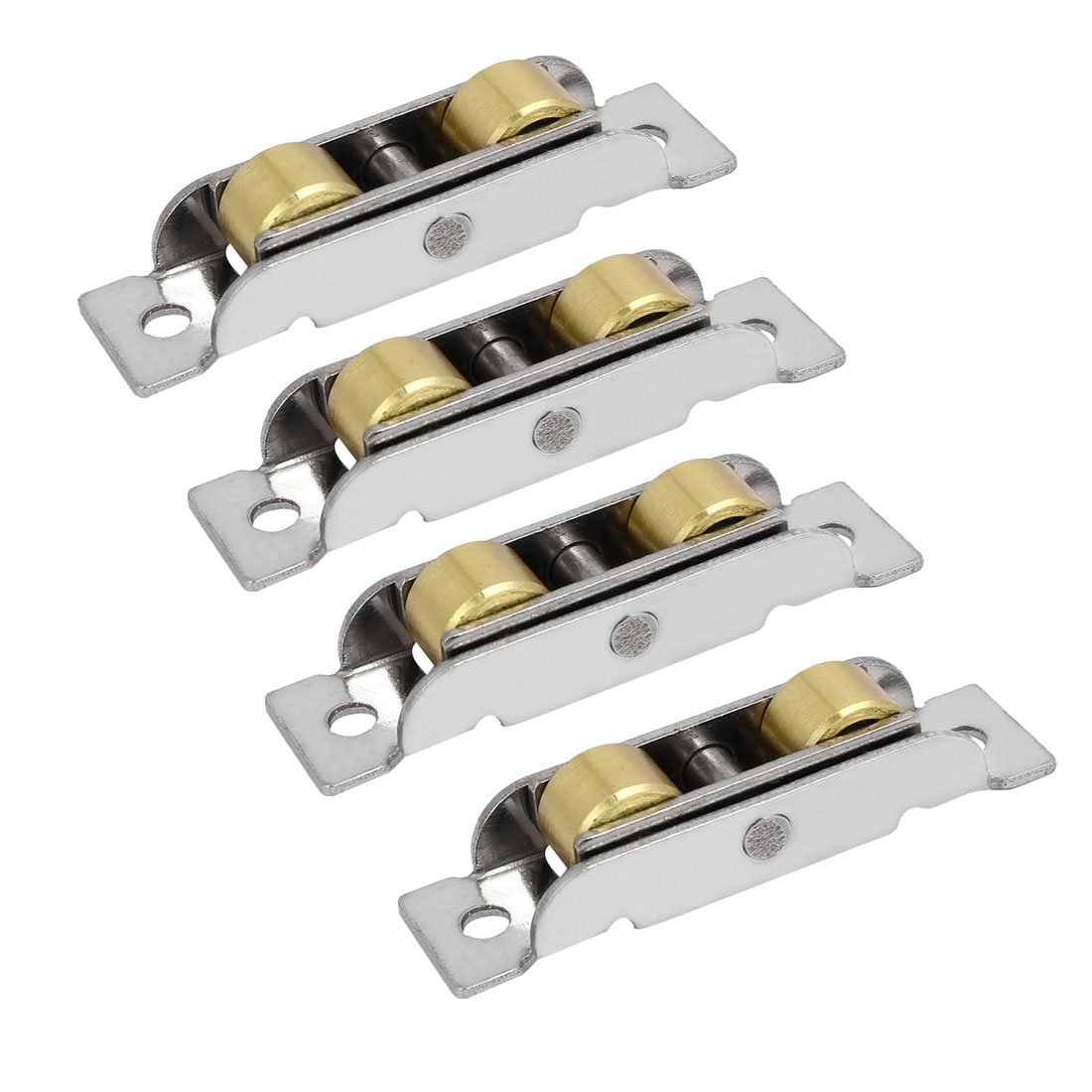 Sourcingmap 30kg Capacity 304 Stainless Steel Double Roller Sliding Window Pulley Wheel 4pcs