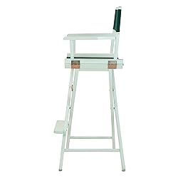 Casual Home Director's Chair ,White Frame/Hunter