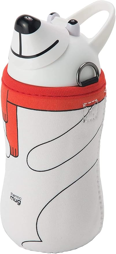 Amazon サーモマグ Thermo Mug アニマルボトル 水筒380mlストロー付 シロクマ ホワイト アニマルボトル ホーム キッチン 通販