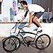 sixthreezero Men's in The Barrel 7-Speed Beach Cruiser Bicycle, Matte Black w/Black Seat/Grips, 26