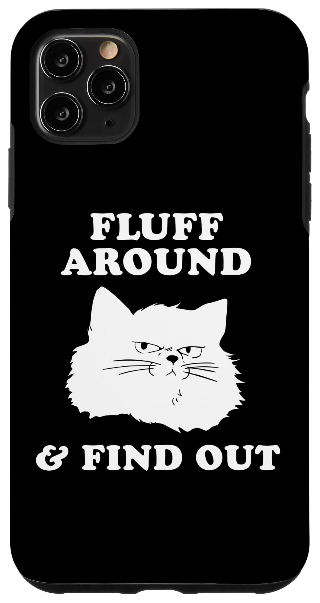 iPhone 11 Pro Max Funny Sarcastic Cat Lady Quote Meme Fluff Around Case