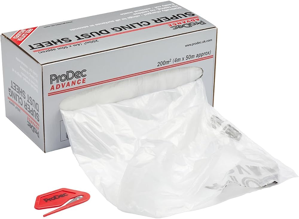 ProDec Advance Static Cling Dust Sheet Roll 200 sq m 4m x 50m