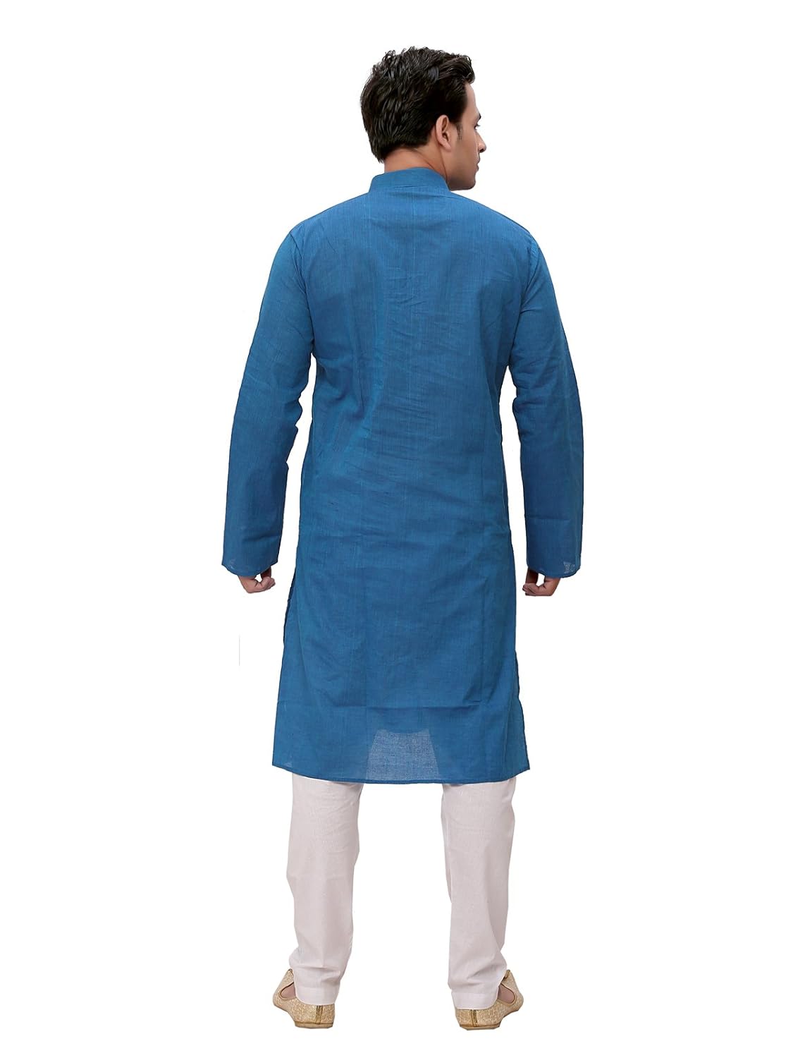 a.b.c. garments blue south cotton kurta pyjama set for men