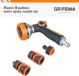 GRIFEMA GE1303-1 8 Pattern Hose Nozzle Set High Pressure Garden Sprayer view 5