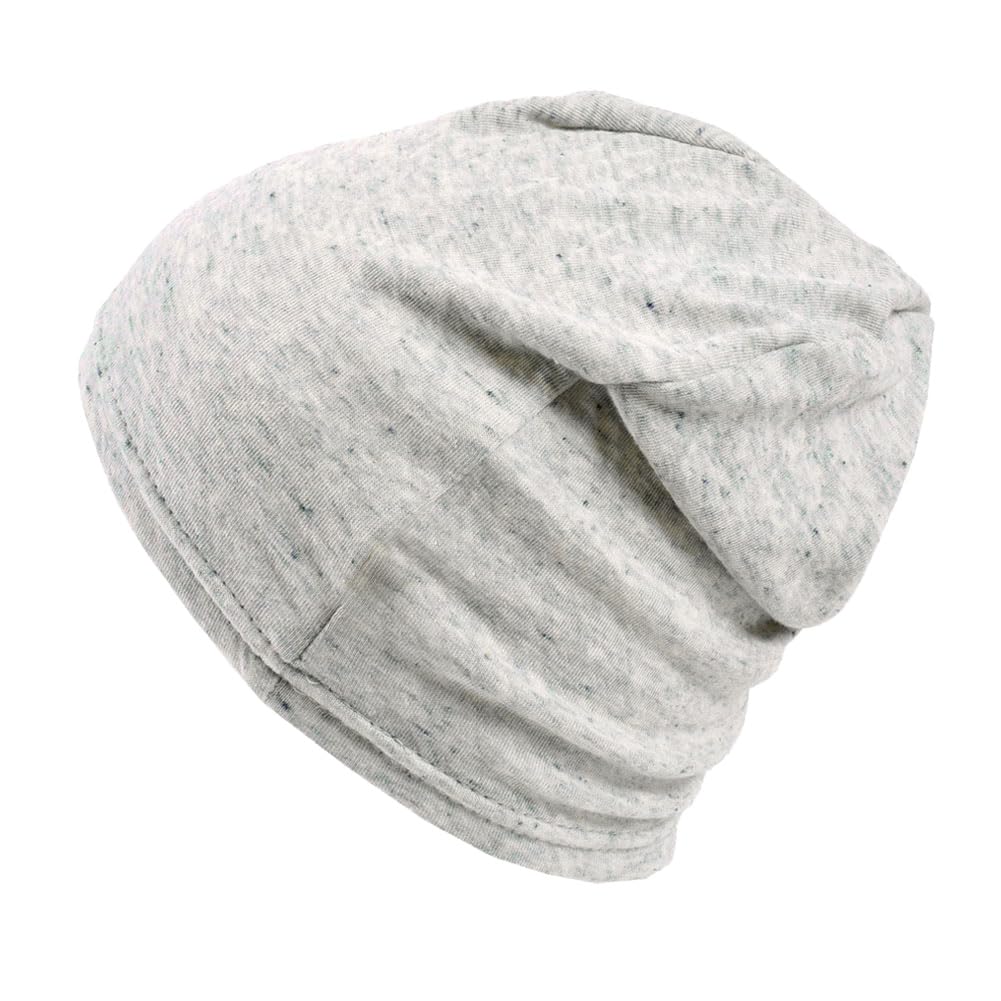 CHARM Baby Boys Slouchy Beanie - 100% Organic Cotton Soft Hypoallergenic Infant Toddler Girls Cap Made in Japan Mix White