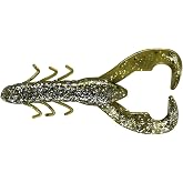 YUM Baits Co. Lures 3.5 Christie Craw Bait, Green Pumpkin Flash