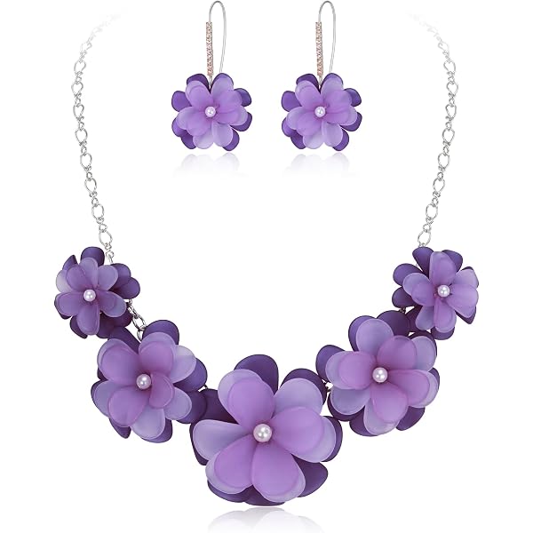 Amazon.com: Mayfox Five Flower Costume Bib Chunky Collar  display picture 3