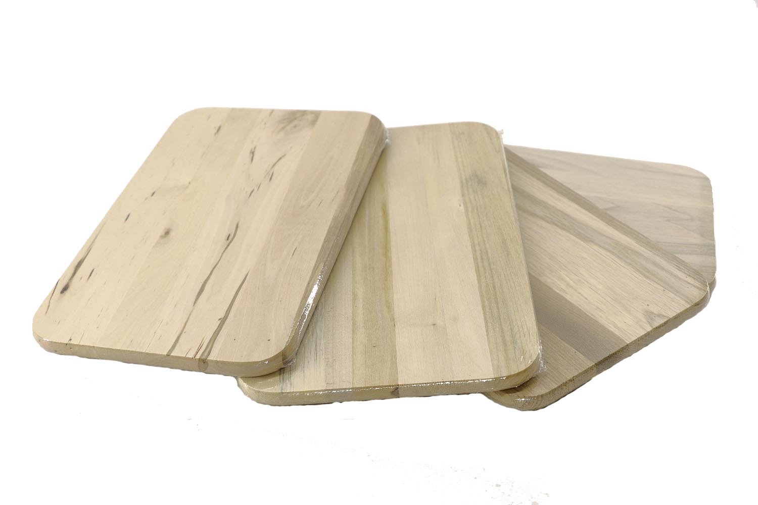 RMB® Set of 4 Bread Boards Breakfast Boards Cutting Board Made of Natural Wood