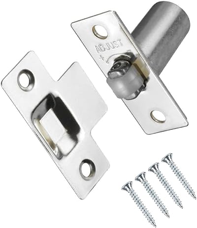 TERF Adjustable Roller Catch Polished Nickel Door Latch with Fixing Screw