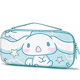 TIKOdirect Carrying Case for Nintendo Switch & OLED Mode, Cute Portable Travel Bag with 10 Game Card Slots Inner Storage Bag for Nintendo Switch Console Joy-Con & Accessories, Blue