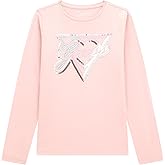 Guess Girls Eco Long Sleeve Embroidered Sequin Logo T-Shirt