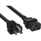 Cable Leader 6ft 12 AWG NEMA 6-20P to C19 Heavy Duty Power Cord, 20A/250V, Power Cord for PDU &amp; UPS, Black