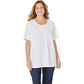 Catherines Suprema Short Sleeve V-Neck Tee | Women's Plus Size