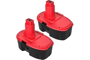 OHYES BAT 2-Pack [Upgraded to 4500mAh] High Capacity DC9096 DC9098 Replacement Battery Compatible with Dewalt 18V Battery DC9099 DW9095 DW9096 DW9098 DW9099 DE9038 18 Volt Battery Cordless Drill Drivers(Red)