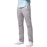 Match Men's Tapered Flat Front Casual Chino Pants