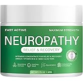 Neuropathy Cream,Neuropathy Pain Relief for Feet,Fast Acting Maximum Strength for Feet, Hands, Legs, Toes,Muscles, Joints, Waist Includes Arnica,Vitamin B6, Aloe Vera, MSM (2 Fl Oz (Pack of 1)