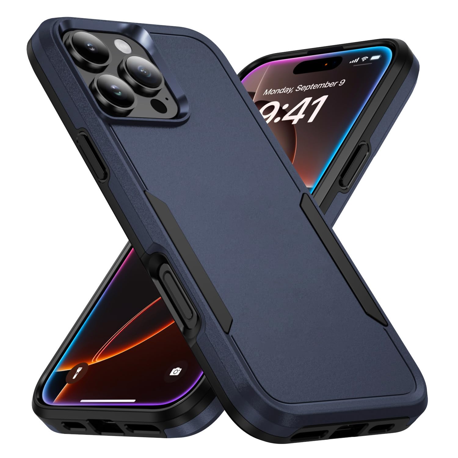 Hsefo Designed for iPhone 16 Pro Max Case, Heavy Duty Protection Shockproof Anti-Scratch Cover Phone Case for iPhone 16 Pro Max 6.9 inch Blue
