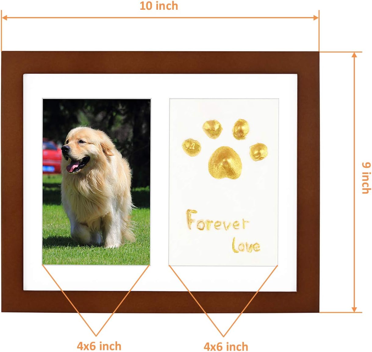 dog paw print photo frame