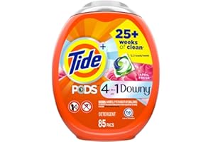 Tide PODS with Downy, Liquid Laundry Detergent Pacs, April Fresh, 85 count