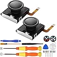 GuliKit Hall Effect Sense Joystick Replacement for JoyCon (No Drift), Left/Right Joystick Thumb Sticks Repair Kit Accessories for Switch/Switch OLED/Switch Lite(2 Pack)