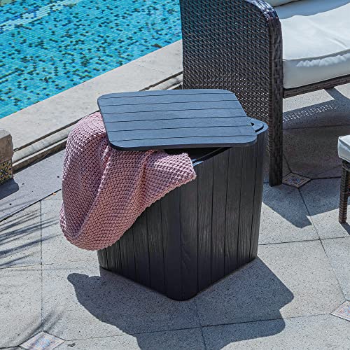 YITAHOME 120 Gallon Resin Deck Box Outdoor Storage Boxes & Outdoor