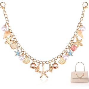 Lyreh colorful women's handbag chain, cute beach themed decorative chain, handbag wallet shoulder bag