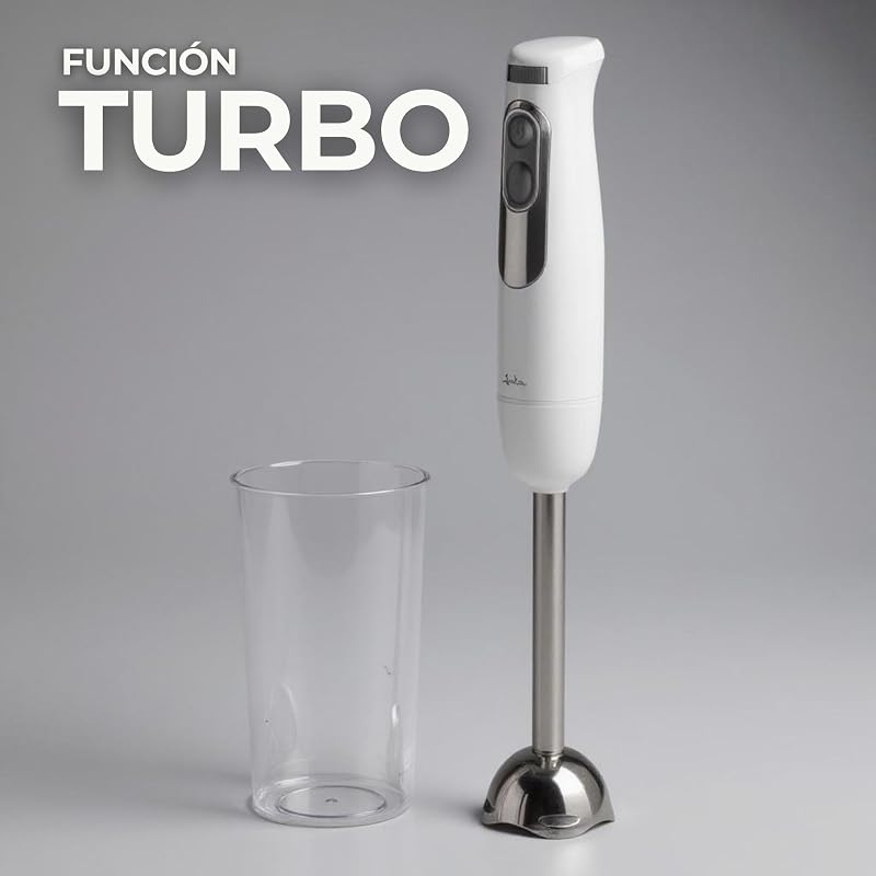 JEBT1818 - Batidora de Mano 700 W. Velocidad Ajustable. Función TURBO cpm 14500 RPM. Doble Cuchilla Acero Inoxidable. Incluye Vaso de 600 ml. — foto 4 de 8