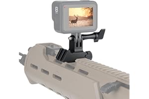 FANTASEAL Hi-Precision Aluminum Universal Action Camera 1+1 Picatinny Rail Mount Holder for Airsoft Hunting Water Ball Paintball Toy Gun Pistol Video Recording