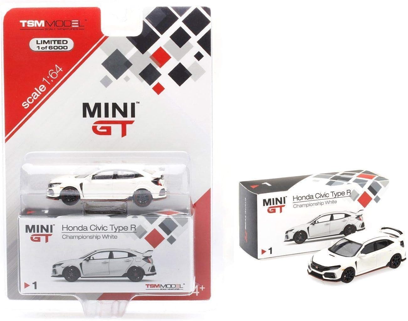Honda Civic Type R (FK8) Left-Hand Drive Championship White Limited Edition to 6,000 Pieces Worldwide 1/64 Diecast Model Car by True Scale Miniatures MGT00001