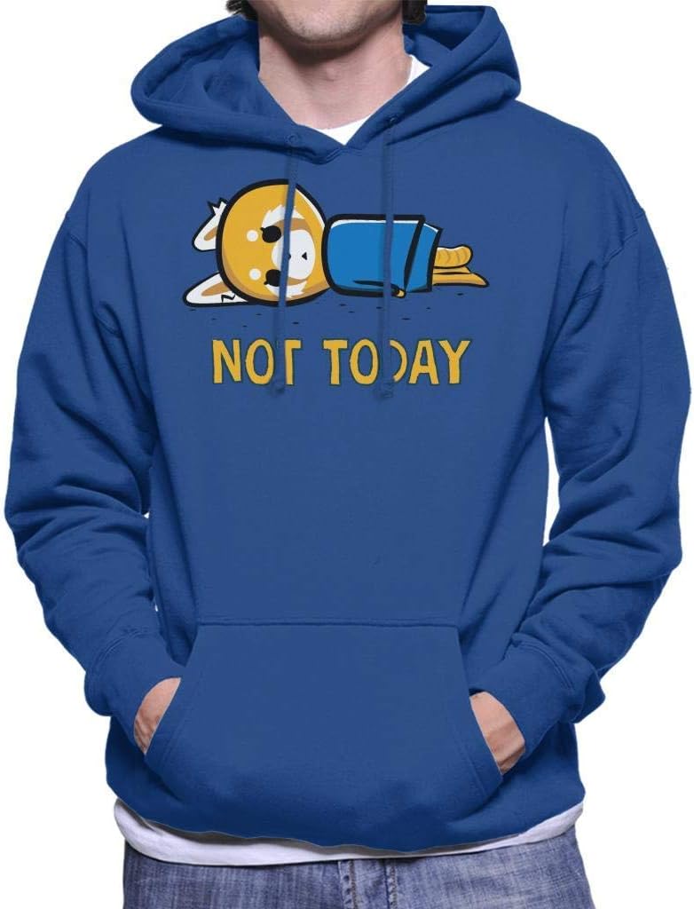 HTETRERW Not Today Aggretsuko Men's Hooded Sweatshirt