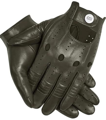 Dents Mens Clifton Unlined Peccary Leather Gloves - Black - Small