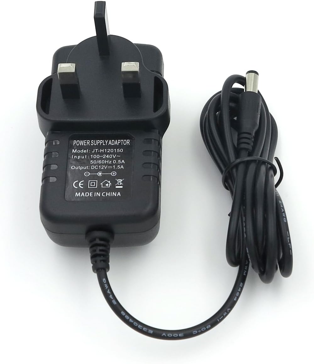 12v 1 5a Power Supply Adapter 5 5 2 5mm Pin Uk Version Plug Wall Plug Power Adapter Amazon Co Uk Computers Accessories