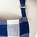 DII Unisex Buffalo Check Kitchen Collection, Classic Farmhouse Chef Apron, One Size, Navy & Cream