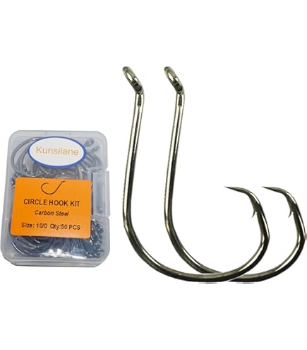 Amazon.com : Circle Hooks Size 4 160 Pcs 4X Strong, for Saltwater & Freshwater Bait Fishing, Includes Offset Heavy-Duty Design, Ideal for Catfish, Snapper, Grouper & Big Game Species : Fishing Jigs : Amazon.com : Circle Hooks Size 4 160 Pcs 4X Strong, for Saltwater & Freshwater Bait Fishing, Includes Offset Heavy-Duty Design, Ideal for Catfish, Snapper, Grouper & Big Game Species : Fishing Jigs :