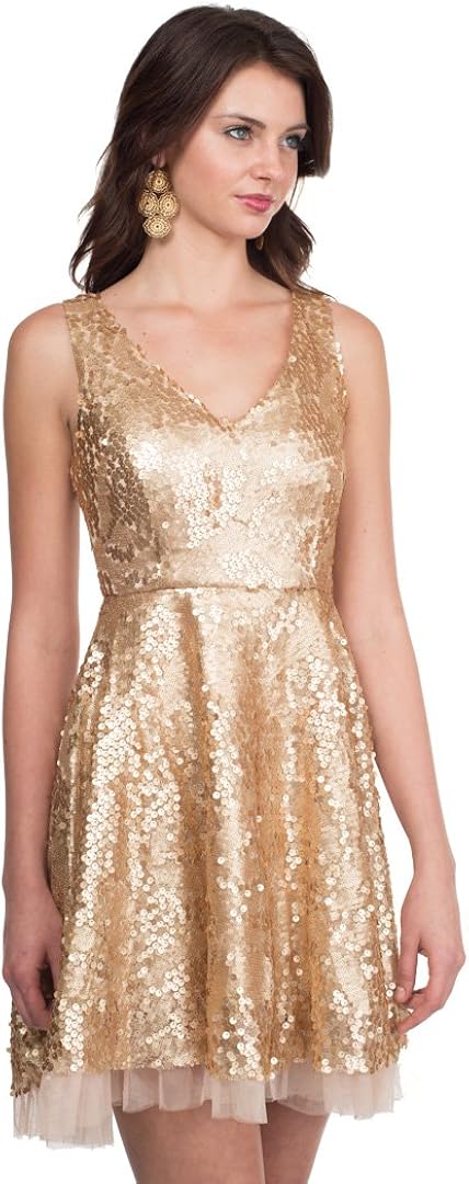 gold sparkly party dress