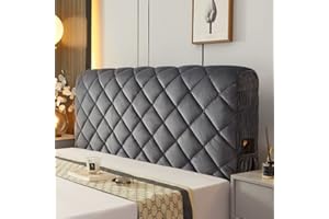 BLLMTEAR Headboard Covers Slipcover, Stretch Bed Headboard Covers, Small Square Jacquard Dustproof Protector Cover for Upholstered Headboard (Milk White, Queen Headboard Length ( Color : #28 , Size : Queen:150