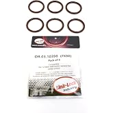 LINK-LOCK 6PCS OR.03.10398 FKM Viton Sealing O-Ring Kit of Thermostat 06C121085F N90765301 MD030764 25462-21010 for Audi-CXMA DAJB CWZA for VW-CXGA CFCA for Mitsubishi