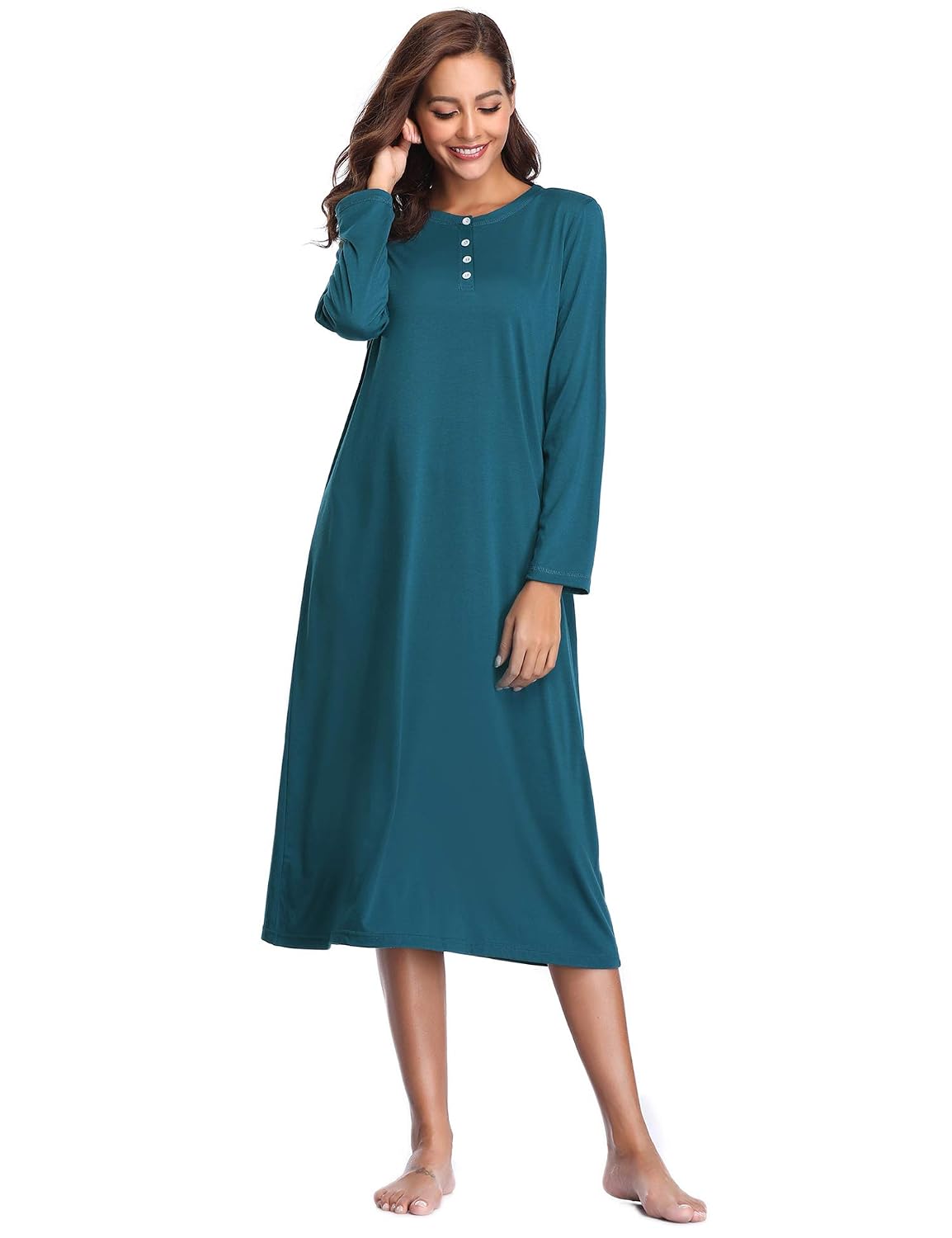 Long Sleeve Sleepshirt Soft Knit 