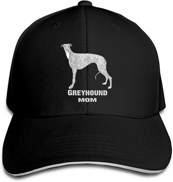 Greyhound Mom Adjustable Baseball Caps Casquette Hats Sun Hat Black at