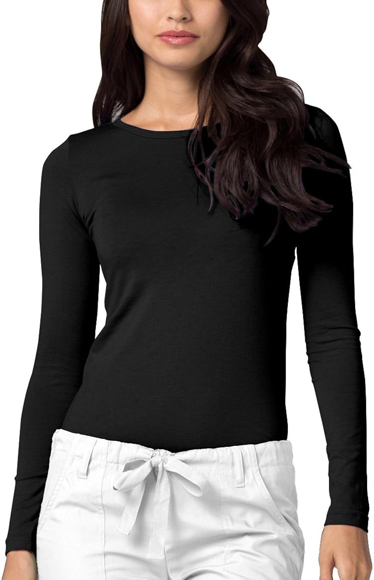 Adar Underscrubs for Women - Long Sleeve Underscrub Comfort Tee: Clothing