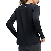 baleaf Women's Long Sleeve Workout Shirts Lightweight Quick Dry Running Athletic Yoga Tops with Curved Hem Thumb Loop